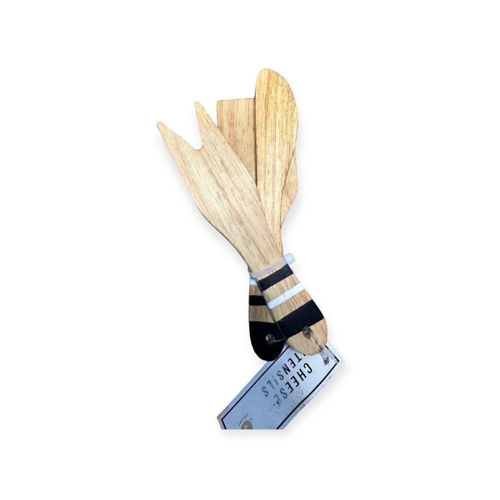Wood 3 Piece Cheese Utensils Set